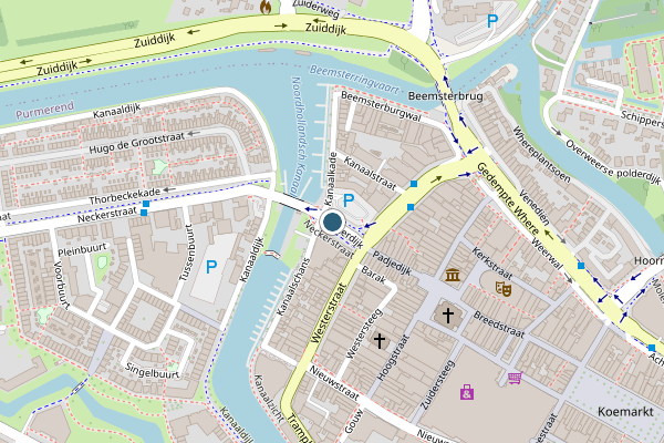 Politie-melding op Neckerdijk, Purmerend op 12 juli, kaart-overzicht