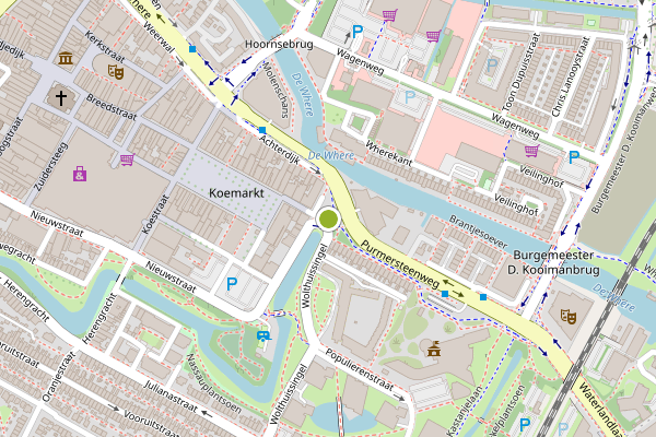 Ambulance-melding op Looiersplein, Purmerend op 12 juli, kaart-overzicht