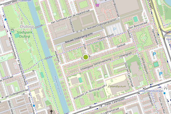 Ambulance-melding op Overleg, Amsterdam op 9 mei, kaart-overzicht