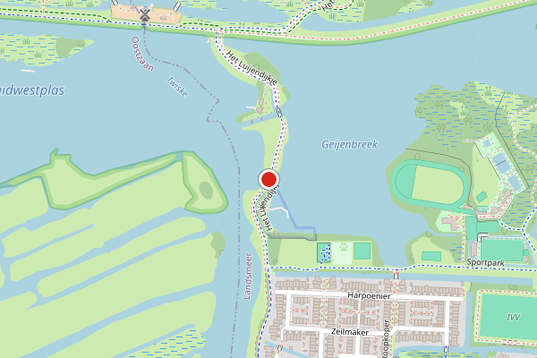 Brandweer-melding op het Luijendijkje, Landsmeer op 12 juli, kaart-overzicht