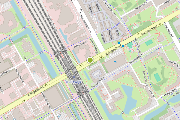 Ambulance-melding op Karspeldreef, Amsterdam op 12 juli, kaart-overzicht