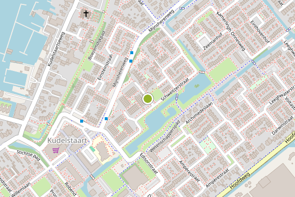 Ambulance-melding op Schweitzerstraat, Kudelstaart op 12 juli, kaart-overzicht