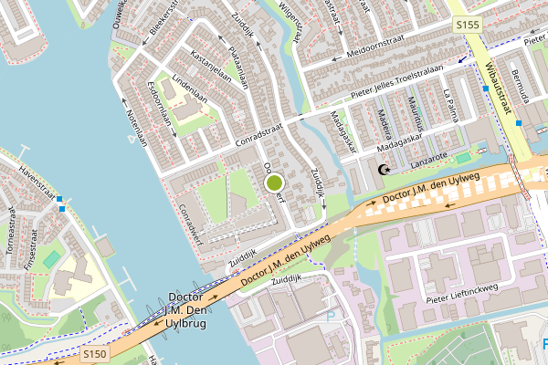 Ambulance-melding op Oosterwerf, Zaandam op 12 juli, kaart-overzicht