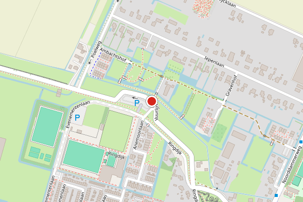 Brandweer-melding op Vuurlijn, De Kwakel op 17 april, kaart-overzicht