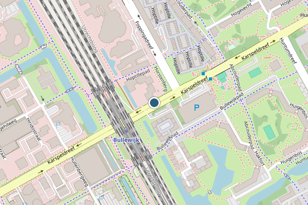 Politie-melding op Karspeldreef, Amsterdam op 13 juli, kaart-overzicht