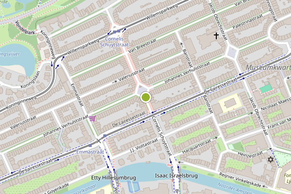 Ambulance-melding op Cornelis Schuytstraat, Amsterdam op 13 juli, kaart-overzicht