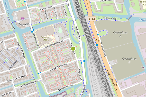 Ambulance-melding op Edamstraat, Zaandam op 13 juli, kaart-overzicht