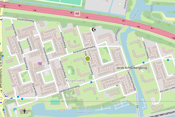Ambulance-melding op Koekoeksbloemweg, Zaandam op 13 juli, kaart-overzicht