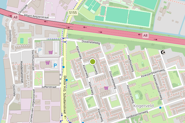 Ambulance-melding op Klaverweg, Zaandam op 13 juli, kaart-overzicht