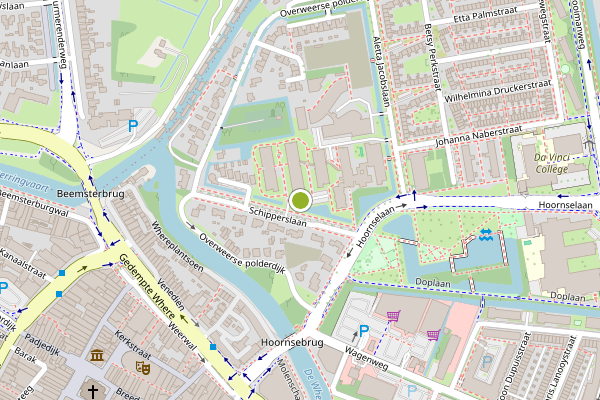 Ambulance-melding op Rosa Manushof, Purmerend op 13 juli, kaart-overzicht