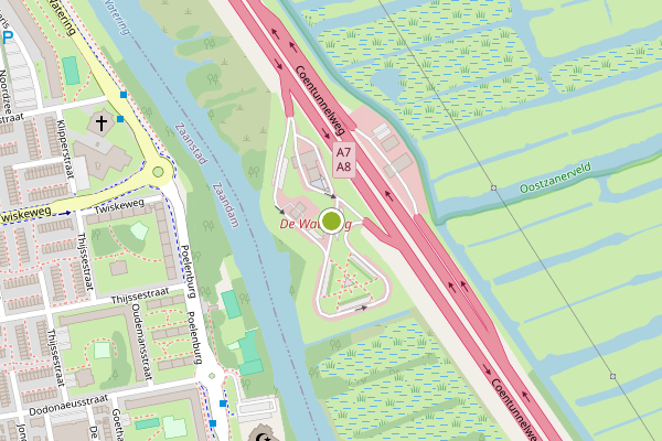 Ambulance-melding op De Watering, Oostzaan op 13 juli, kaart-overzicht