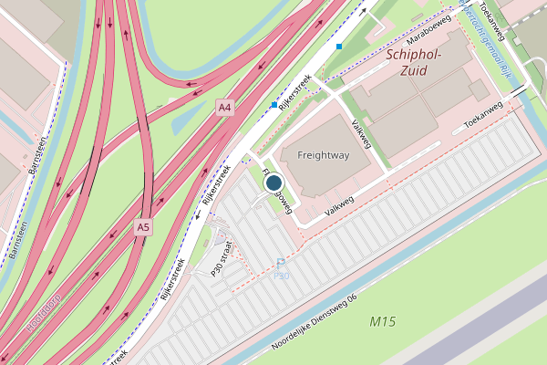 Politie-melding op Flamingoweg, Schiphol op 14 juli, kaart-overzicht