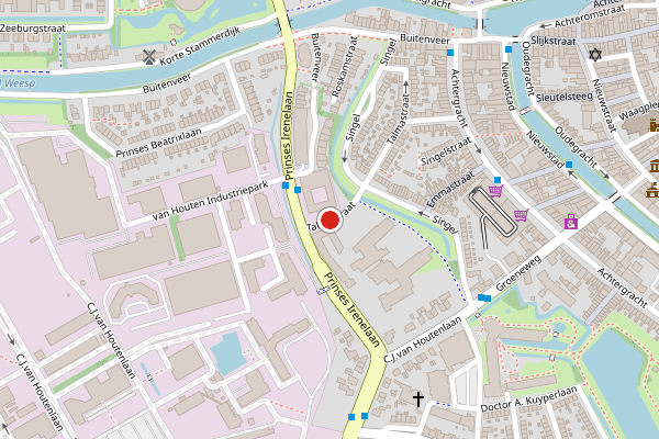 Brandweer-melding op Talmastraat, Weesp op 14 juli, kaart-overzicht