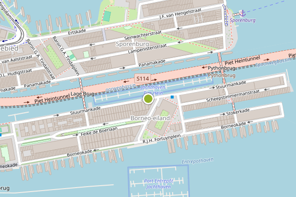 Ambulance-melding op Stuurmankade, Amsterdam op 14 juli, kaart-overzicht