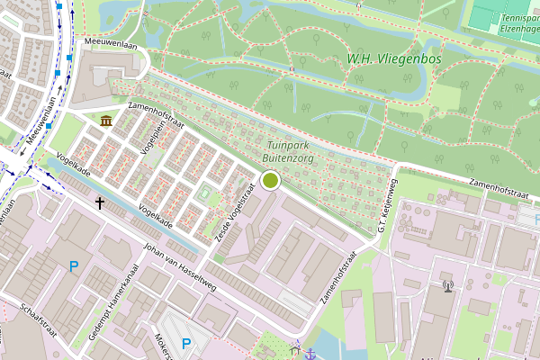 Ambulance-melding op Zamenhofstraat, Amsterdam op 14 juli, kaart-overzicht