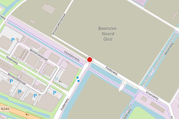 Brandweer-melding op Polderweg, Purmerend op 14 juli, kaart-overzicht