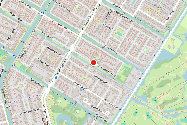 Brandweer-melding op Boekweitstraat, Purmerend op 14 juli, kaart-overzicht