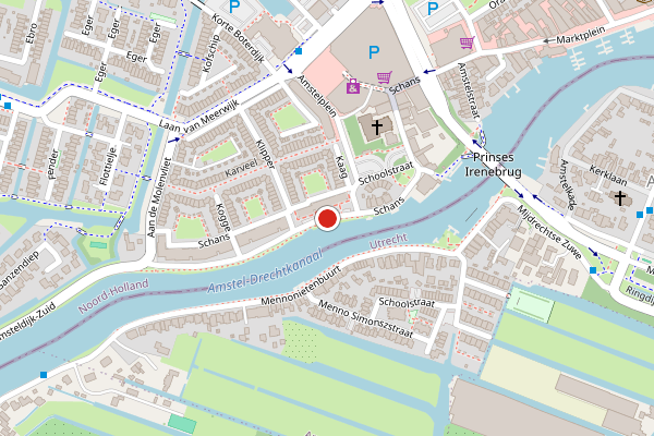 Brandweer-melding op Schans, Uithoorn op 14 juli, kaart-overzicht