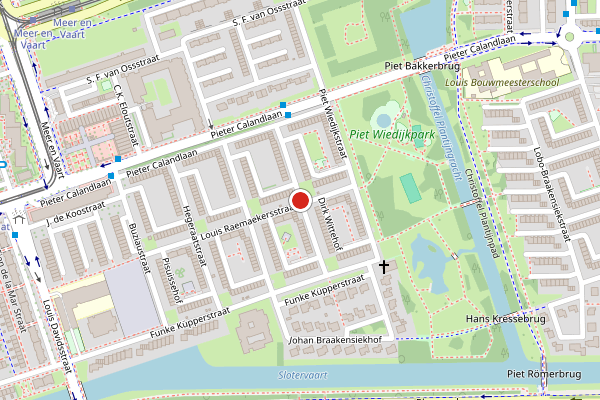 Brandweer-melding op David Kouwenaarstraat, Amsterdam op 14 juli, kaart-overzicht