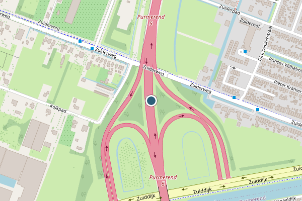 Politie-melding op A7 Li, Zuidoostbeemster op 14 juli, kaart-overzicht