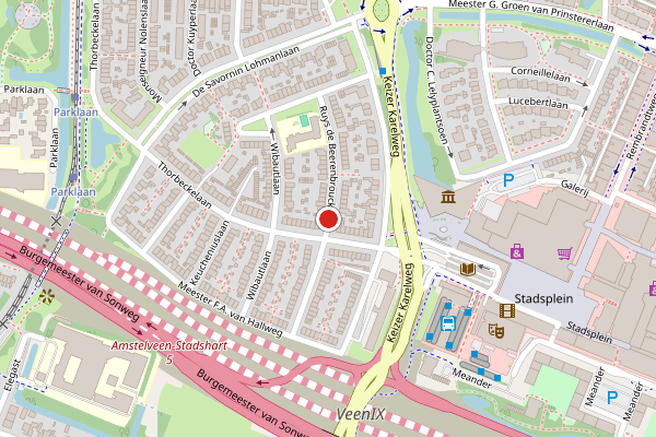 Brandweer-melding op Ruys de Beerenbroucklaan, Amstelveen op 15 juli, kaart-overzicht