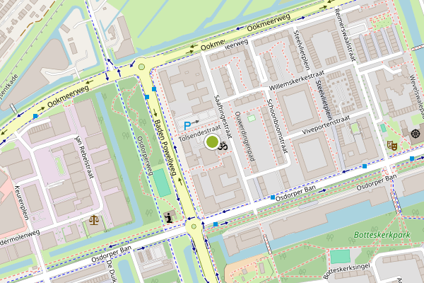 Ambulance-melding op Valkenisseweg, Amsterdam op 9 mei, kaart-overzicht
