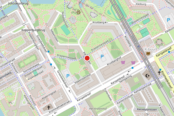Brandweer-melding op Kikkenstein, Amsterdam op 9 mei, kaart-overzicht