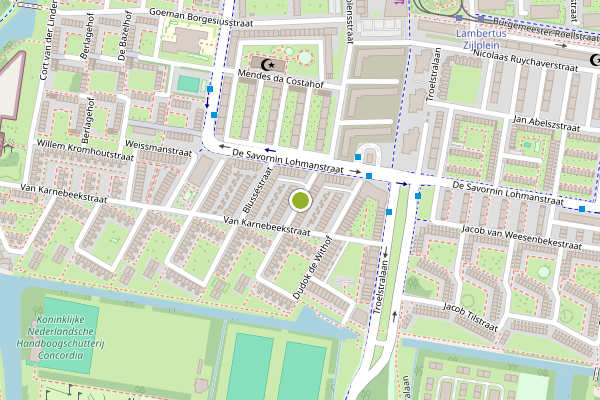 Ambulance-melding op Top Rinckerstraat, Amsterdam op 15 juli, kaart-overzicht