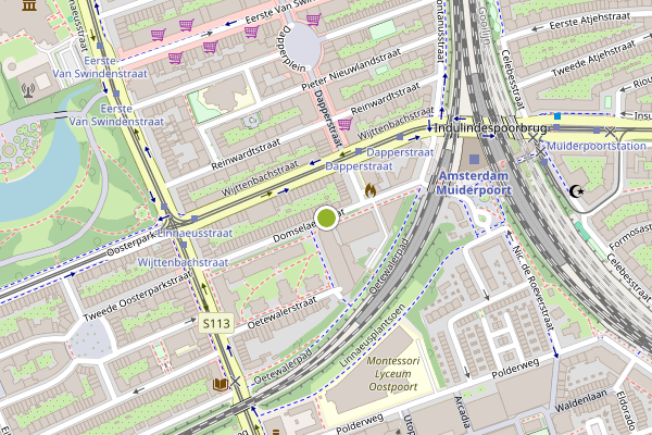 Ambulance-melding op Domselaerstraat, Amsterdam op 15 juli, kaart-overzicht