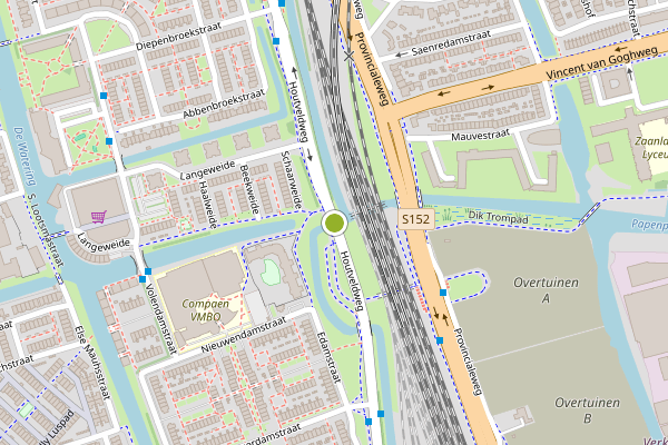 Ambulance-melding op Houtveldweg, Zaandam op 15 juli, kaart-overzicht