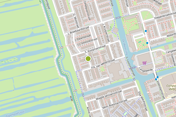 Ambulance-melding op S. Hartstraat, Zaandam op 14 juli, kaart-overzicht