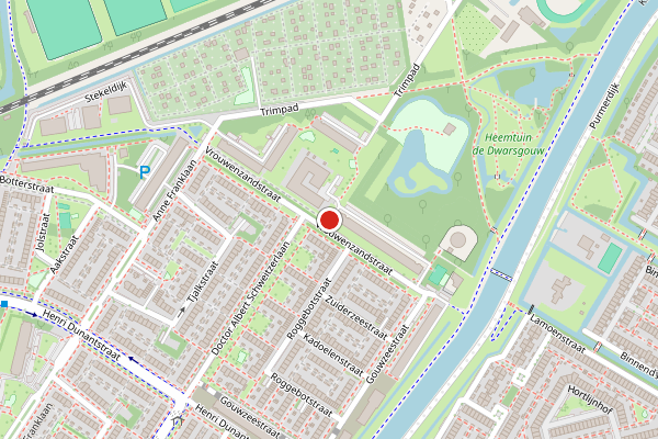 Brandweer-melding op Vrouwenzandstraat, Purmerend op 15 juli, kaart-overzicht