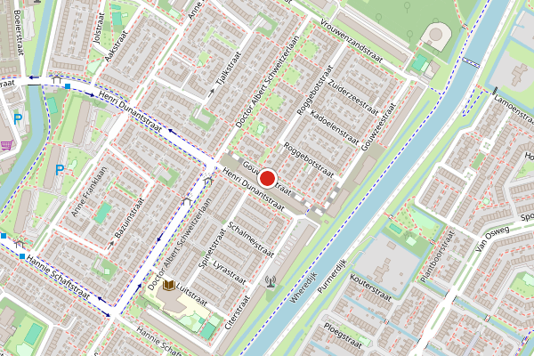 Brandweer-melding op Gouwzeestraat, Purmerend op 14 juli, kaart-overzicht