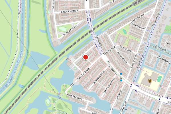 Brandweer-melding op Alexandriestraat, Purmerend op 14 juli, kaart-overzicht
