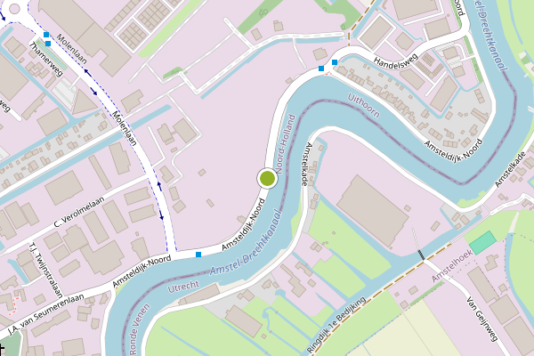 Ambulance-melding op Amsteldijk-Noord, Uithoorn op 15 juli, kaart-overzicht