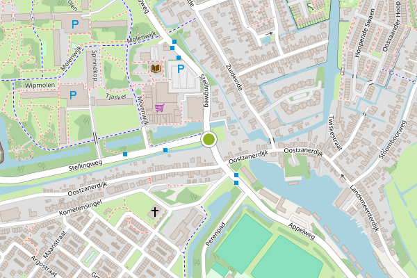 Ambulance-melding op Appelweg, Amsterdam op 9 mei, kaart-overzicht
