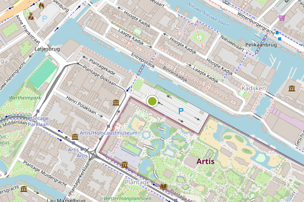 Ambulance-melding op Plantage Doklaan, Amsterdam op 15 juli, kaart-overzicht