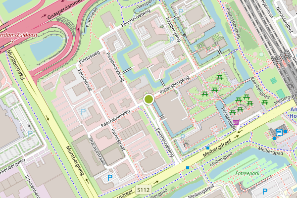 Ambulance-melding op Pietersbergweg, Amsterdam op 15 juli, kaart-overzicht