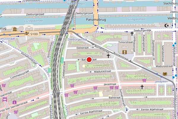 Brandweer-melding op Bankastraat, Amsterdam op 15 juli, kaart-overzicht