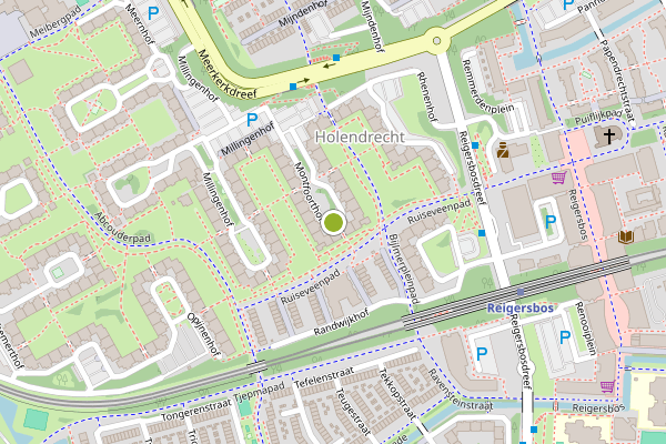 Ambulance-melding op Montfoorthof, Amsterdam op 15 juli, kaart-overzicht