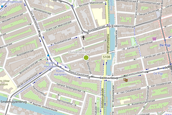 Ambulance-melding op Balthasar Floriszstraat, Amsterdam op 15 juli, kaart-overzicht