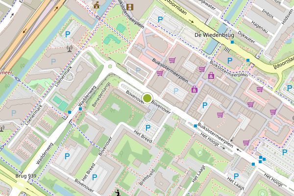 Ambulance-melding op Bovenover, Amsterdam op 16 juli, kaart-overzicht