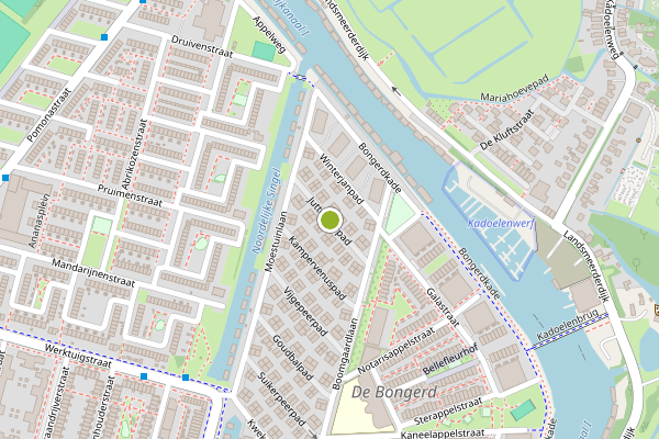 Ambulance-melding op Juttepeerpad, Amsterdam op 16 juli, kaart-overzicht