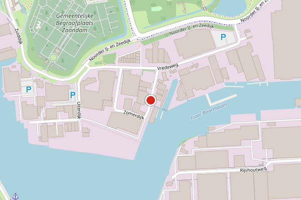 Brandweer-melding op Zomerdijk, Zaandam op 16 juli, kaart-overzicht