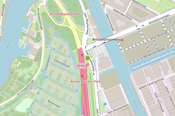 Ambulance-melding op Joan Muyskenweg, Amsterdam op 16 juli, kaart-overzicht
