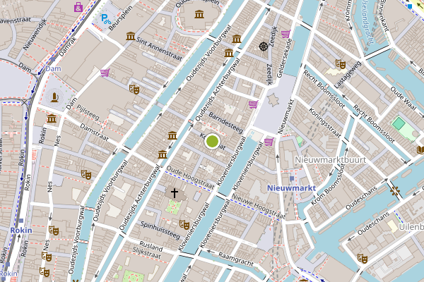 Ambulance-melding op Koestraat, Amsterdam op 16 juli, kaart-overzicht