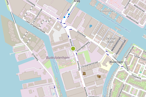 Ambulance-melding op Asterweg, Amsterdam op 16 juli, kaart-overzicht