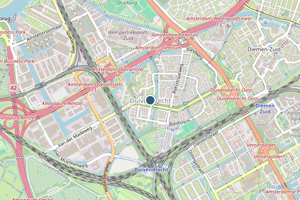 Politie-melding op Holterbergweg Amsterdam-, Duivendrecht op 16 juli, kaart-overzicht