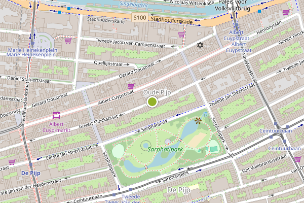 Ambulance-melding op Govert Flinckstraat, Amsterdam op 16 juli, kaart-overzicht