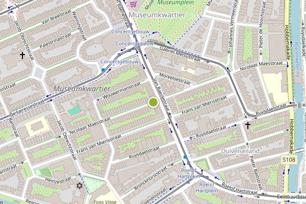 Ambulance-melding op Nicolaas Maesstraat, Amsterdam op 16 juli, kaart-overzicht